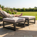 Grey Ottoman Footrests for Garden and Patio