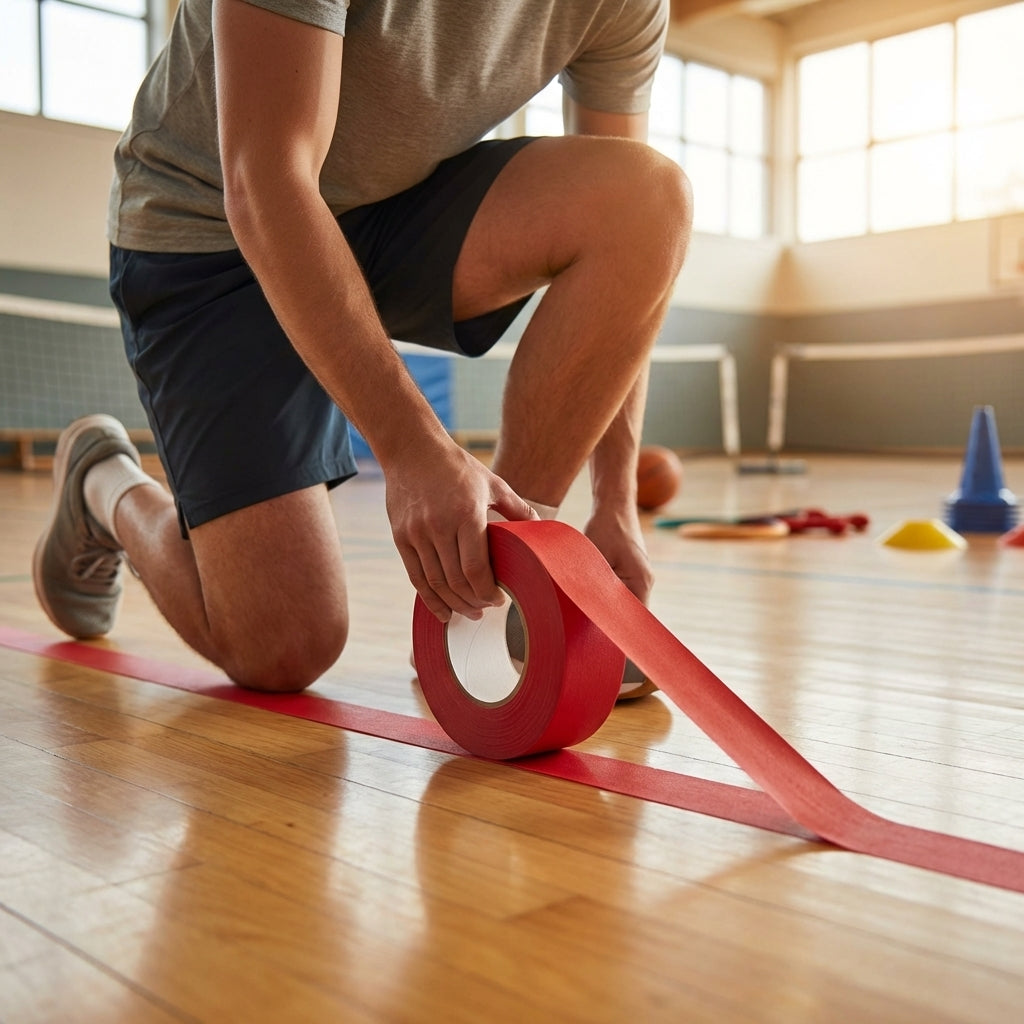 PVC Line Marking Tape in vibrant colours for indoor and outdoor use