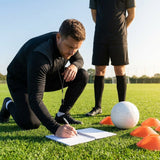 Football coaching notebook in matte black with A4 and A5 options