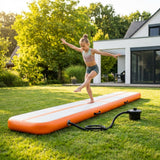 Inflatable gymnastics mat for home and gym use
