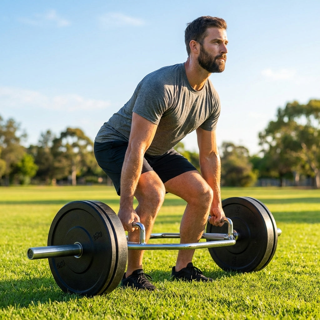 Olympic Hex Bar made of Steel for Gym and Home Workouts
