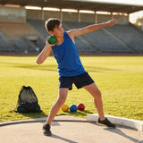 Colourful junior shot put set made from durable PVC