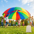 Colourful kids parachute with handles for indoor and outdoor games