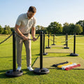 Freestanding Plastic Post & Chain Barrier Set for crowd control