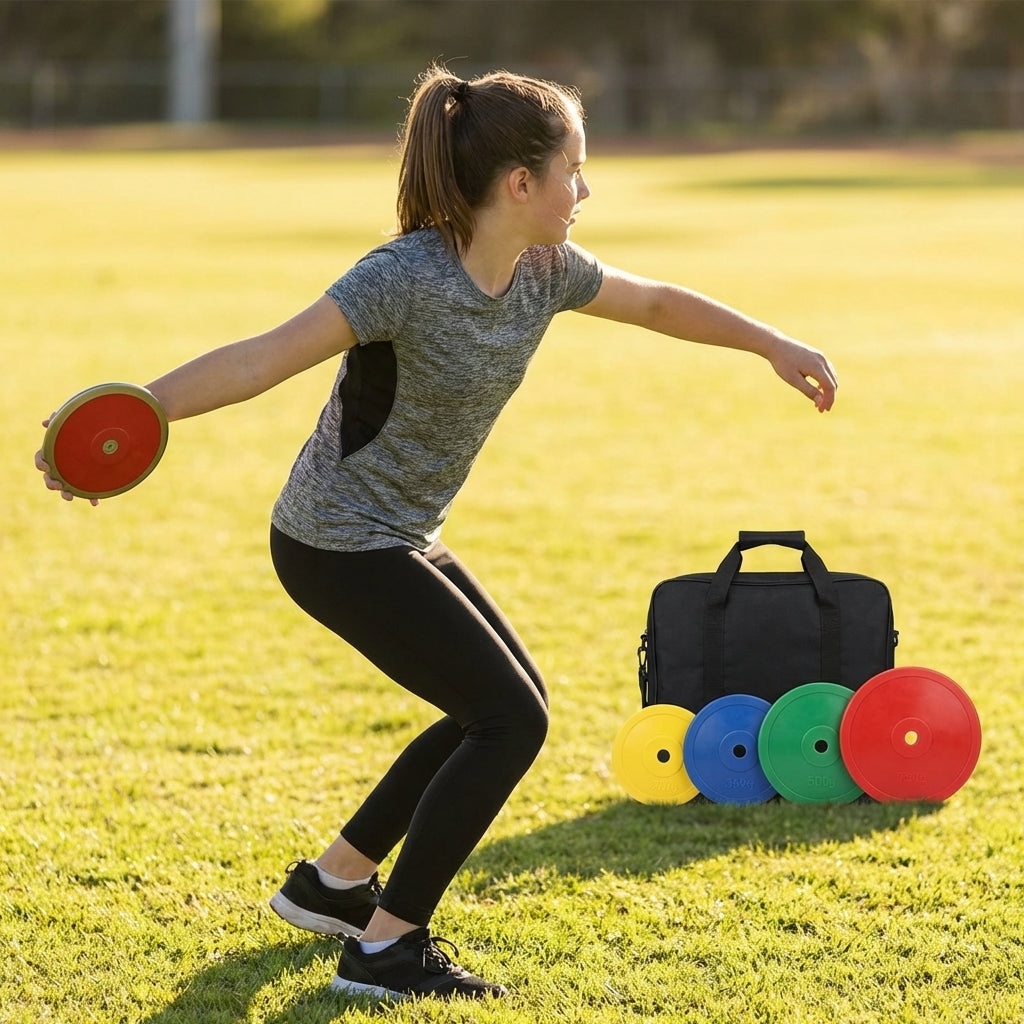 Junior Discus set with carry bag, assorted colours