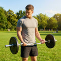 EZ Curl Bar for gym workouts, featuring steel construction