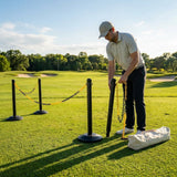 Freestanding Plastic Post & Chain Barrier Set for crowd control