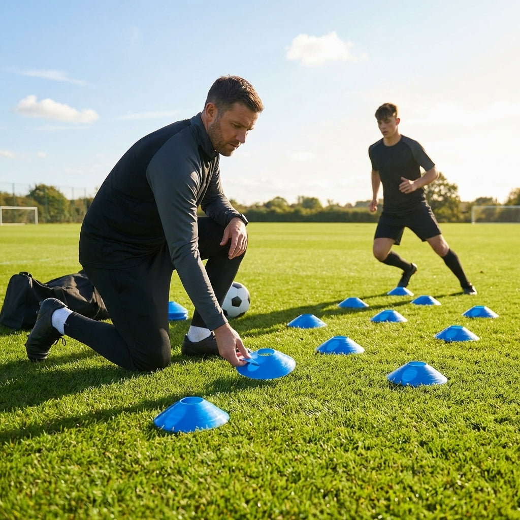 Rubber Flat Disc Markers in multi-colour for training and games