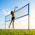 Replacement volleyball net with twisted PE and PVC banding