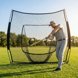 Custom baseball nets made from HDPP material in black