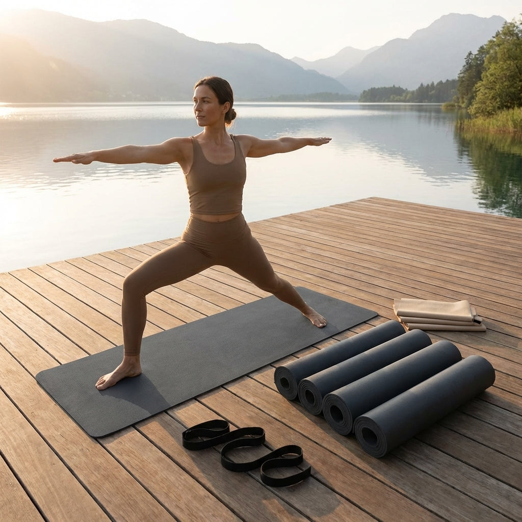PVC Yoga Mat with textured foam for yoga and Pilates