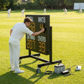 Electronic cricket scoreboard with anodised aluminium frame for schools and clubs