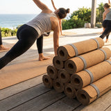 Cork Yoga Mat with Natural Rubber Base for Yoga and Pilates