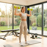 Neoprene dumbbells with non-slip coating for home and gym use