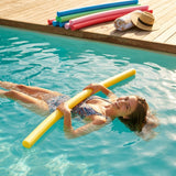 Swimming pool noodles in vibrant colours made from EVA foam