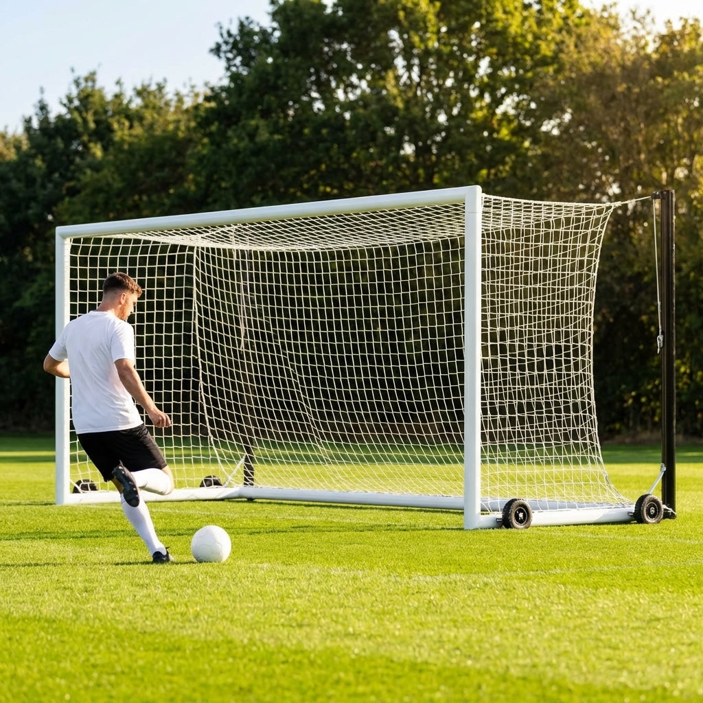 16ft x 7ft aluminium football goal for youth teams