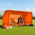 Portable team shelter in 10 colours with steel frame for sports events