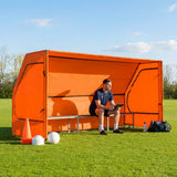 Portable team shelter in 10 colours with steel frame for sports events