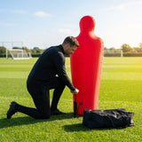 Inflatable football mannequins available in multiple sizes for training use