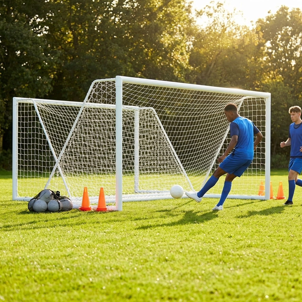 21x7ft football goal with steel frame for schools and parks