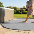 Hot tub base mat in grey EVA foam, 205cm diameter