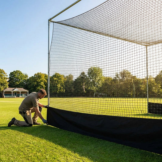 Cricket Net Vermin Skirt – Black – HDPE Mesh – Wildlife Protection