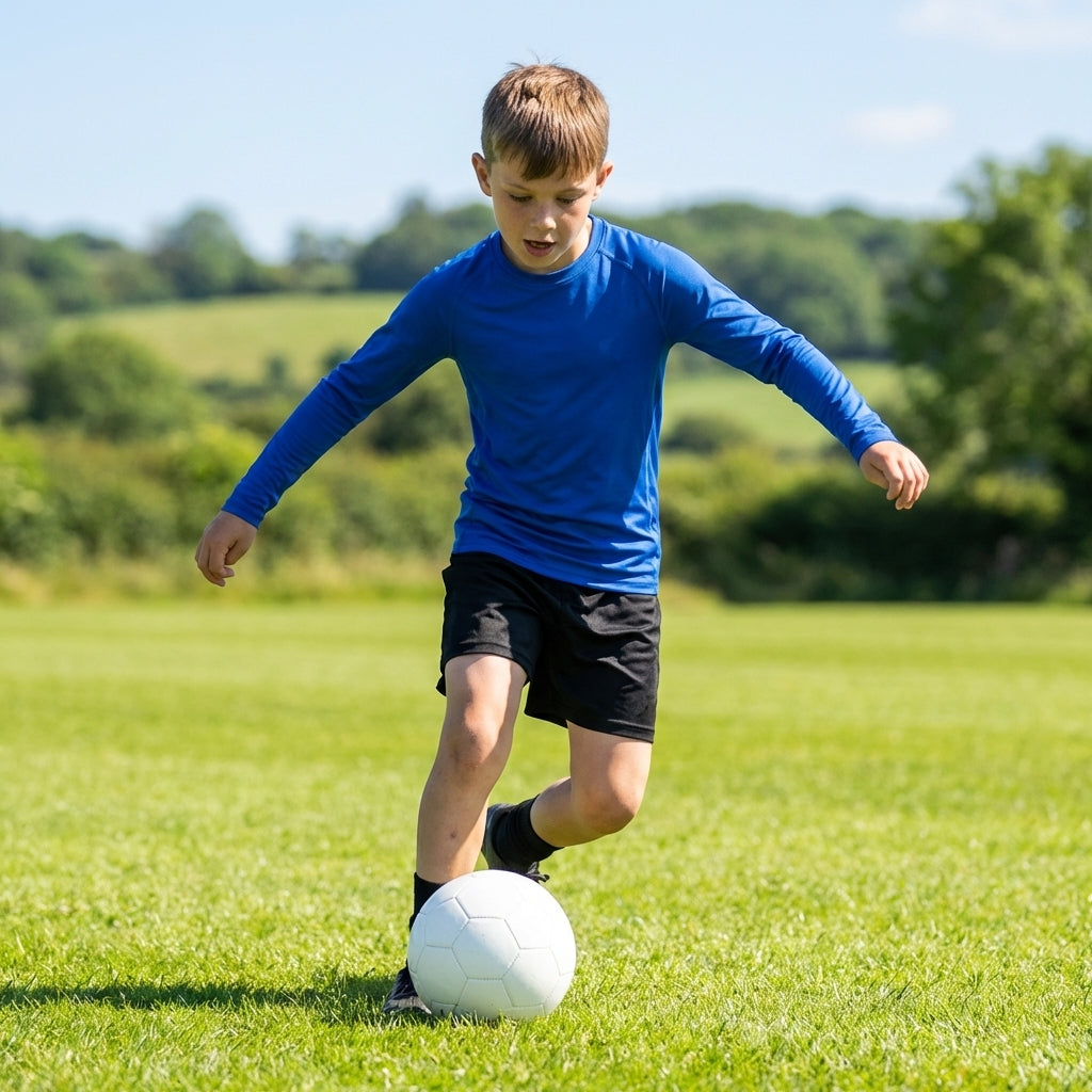 Junior Boys' Long Sleeve Base Layer Top in Various Colours