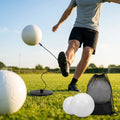 Football return trainer with elastic cord for skill development