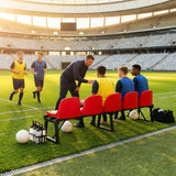 Aluminium sports bench with HDPE seats for indoor and outdoor use