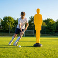 Field Hockey Mannequins with rubber base in fluorescent yellow
