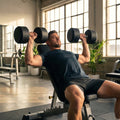 Urethane dumbbells with steel core, ideal for gyms