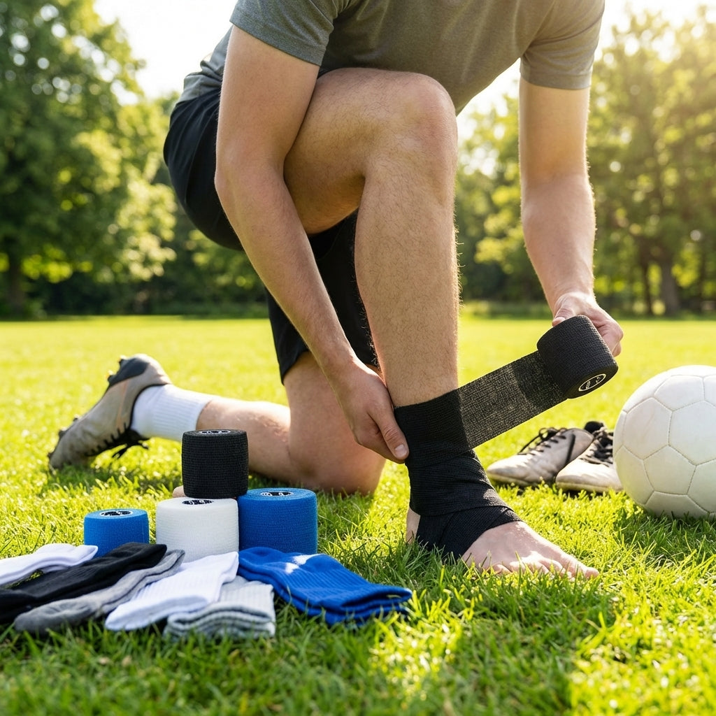 Cohesive Bandage Tape – Multi Sizes/Colours – Latex-based, Sweat-resistant – Sports & Injury Support