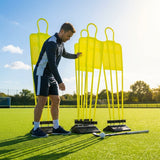 Field Hockey Mannequins with rubber base in fluorescent yellow