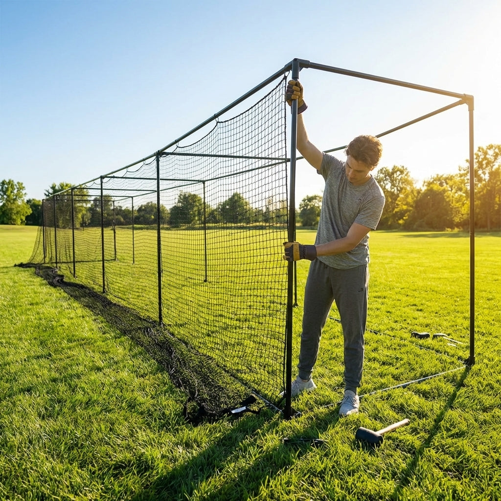 Batting Cage Connector Kit made of galvanized steel for baseball training
