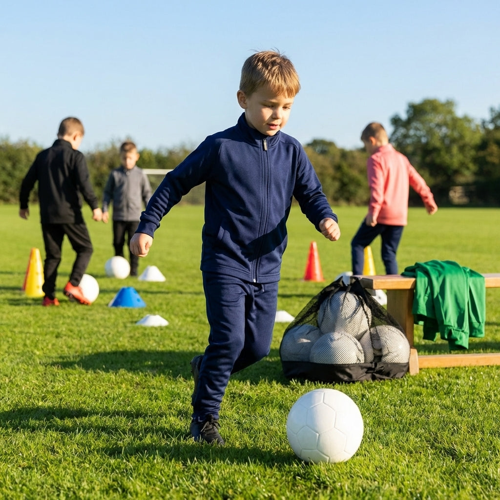 Kids' full zip sports jacket for training and casual wear