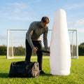 Inflatable football mannequins available in multiple sizes for training use