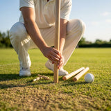Wooden cricket stumps for competitive cricket with carry bag