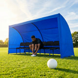 Portable team shelter in 10 colours with steel frame for sports events