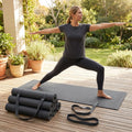 PU Yoga Mat in calming colours, 5mm thick, non-slip surface