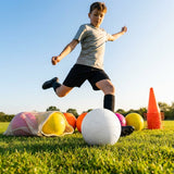 Customisable football with club logos and vibrant colours