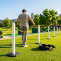 Freestanding Plastic Post & Chain Barrier Set for crowd control