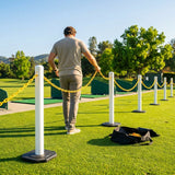 Freestanding Plastic Post & Chain Barrier Set for crowd control