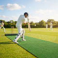 Green/Brown cricket matting made from polyethylene for indoor and outdoor use