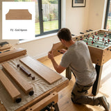 Table football spare parts, including legs and rods