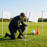 Customisable football corner flags in various colours and weatherproof design