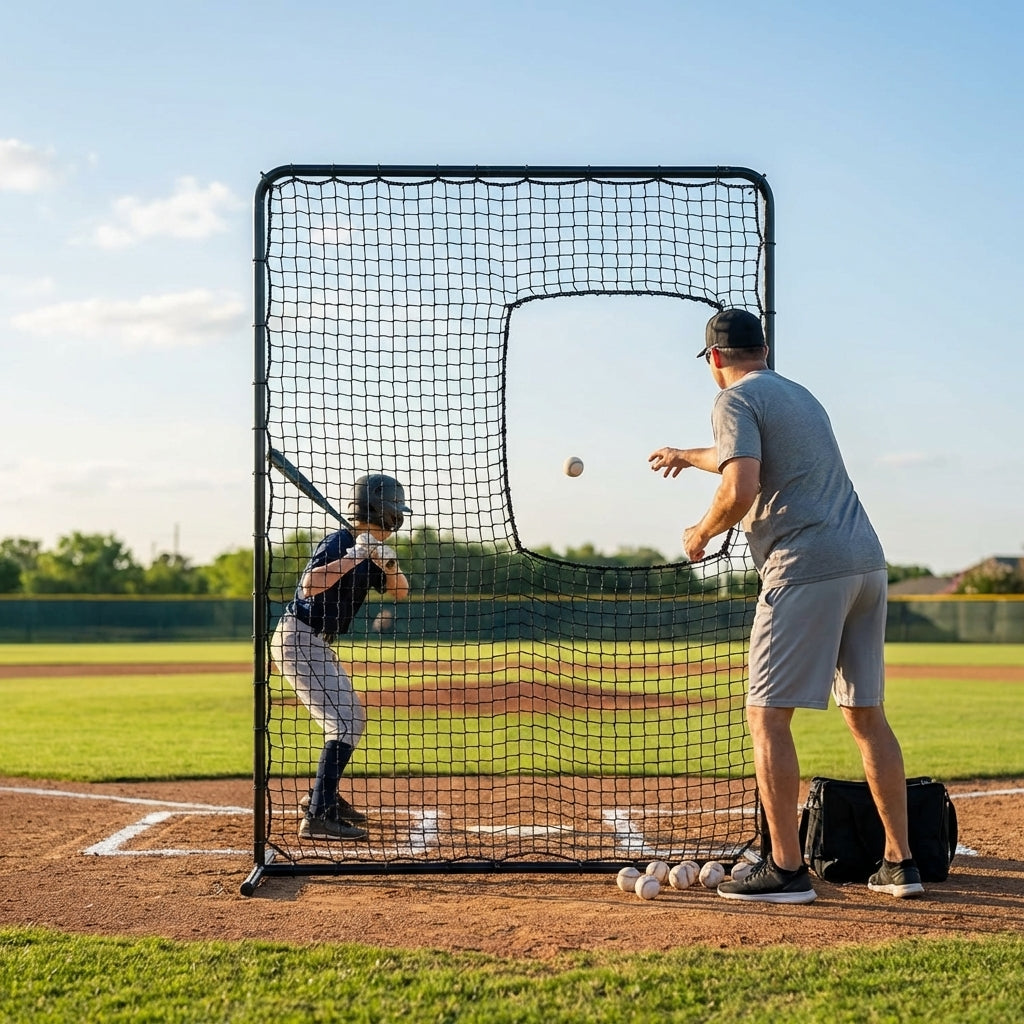 Baseball L-Screen Replacement Net in various sizes and HDPE material