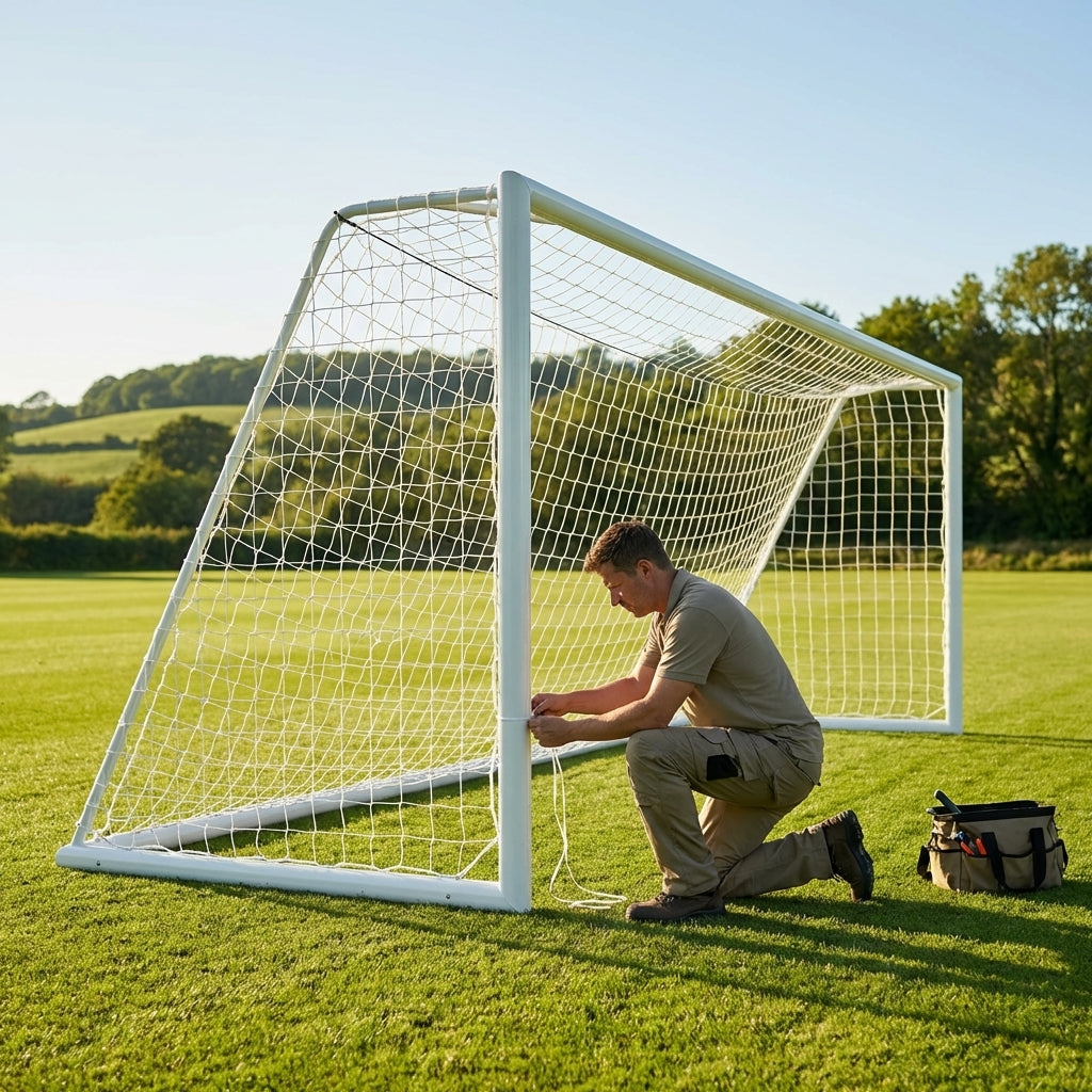 Replacement football goal nets for Alu110 goals, various sizes in white