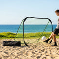 Beach football goal with fluorescent net and aluminium frame