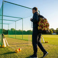 Football carry bag with 12 footballs, durable mesh