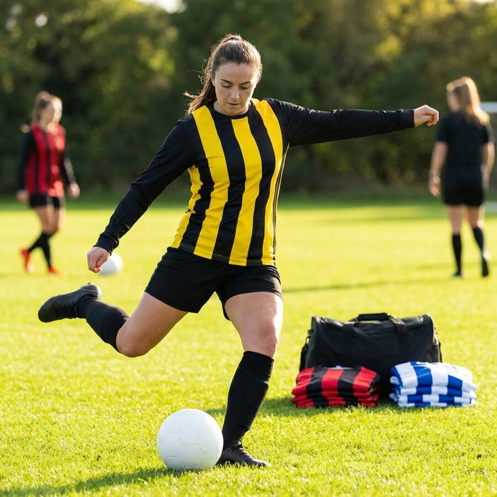 Women's Long Sleeve Football Shirt in various colours